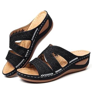 Sandales à semelles compensées Confortables à bout ouvert pour femmes - DartyShoes