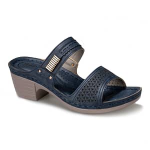 Pantoufles creuses à talon épais - DartyShoes